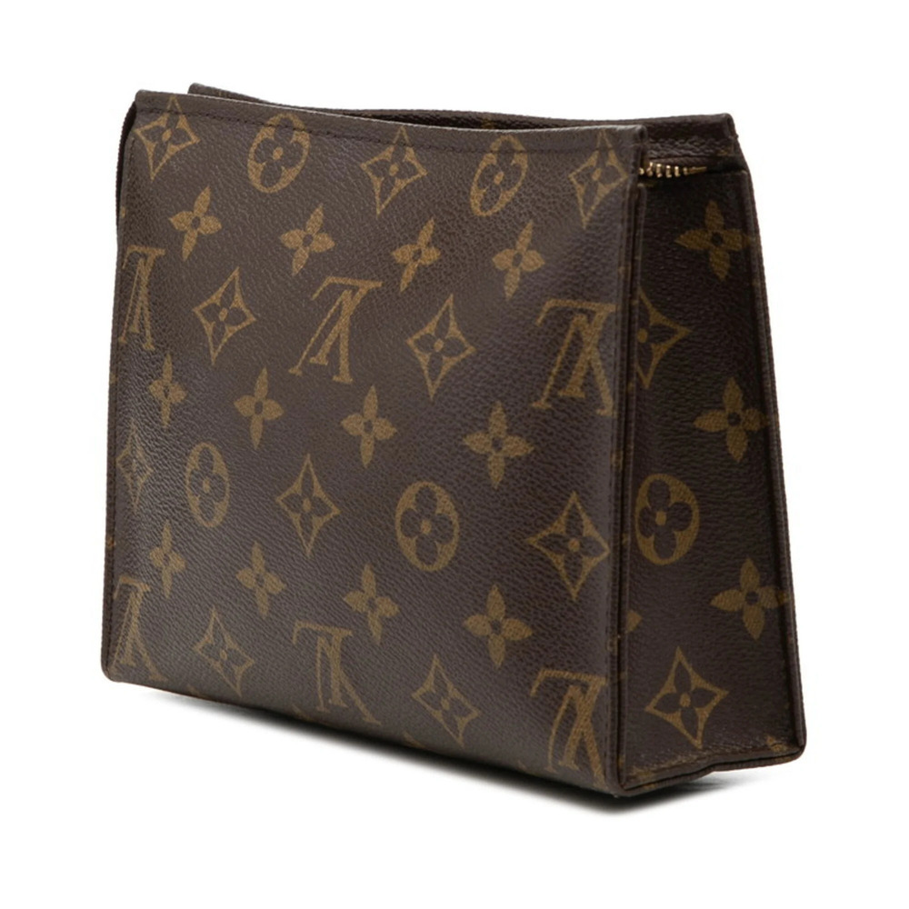 LOUIS VUITTON Brown Monogram Leather Pochette Pouch - Picture 2 of 6